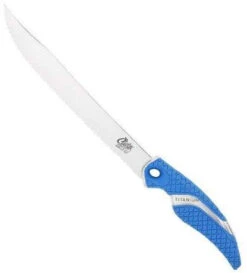Cuda 18845 Titanium Bonded Serrated Knife - Full Tang Fishing Blade