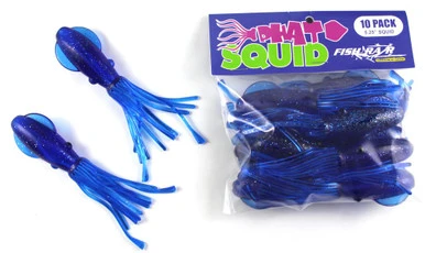 Fish Razr Phat Squid - 5.25 In. - 10pk 1 Fish Razr Phat Squid - 5.25 In. - 10pk