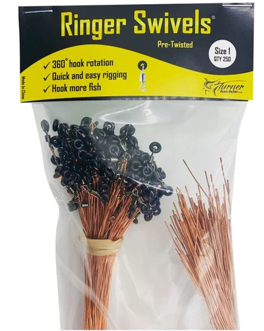 Ringer Swivels Pre-Twisted Swivels - Size 1 - 250pk 1 Ringer Swivels Pre-Twisted Swivels - Size 1 - 250pk