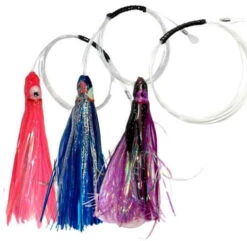 RJ Boyle Mahi/Tuna Bugs - Multi-Color With Fluorocarbon Leader