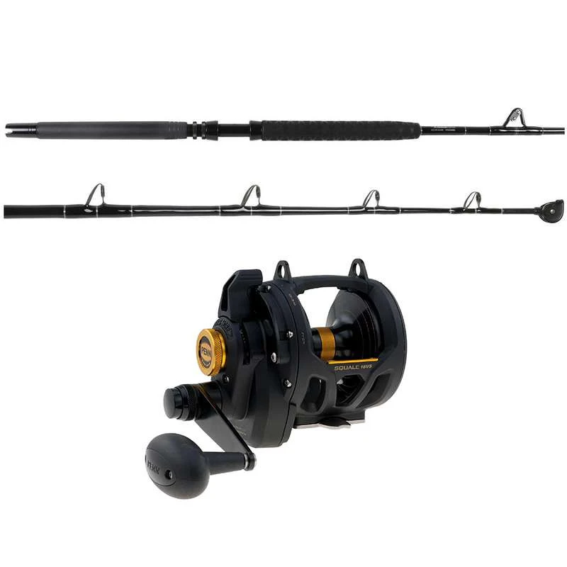 Penn Squall 16VS 2-Speed Reel & TackleDirect Platinum Hook Standup Rod Combo 1 Penn Squall 16VS 2-Speed Reel & TackleDirect Platinum Hook Standup Rod Combo
