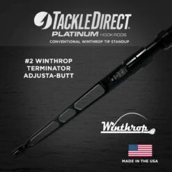 TackleDirect TDPS645080WTSIN-Terminator Platinum Hook Standup Rod -Fishing Tackle Sale tackledirect tdps645080wtsin terminator platinum hook rod 04376.1723483271