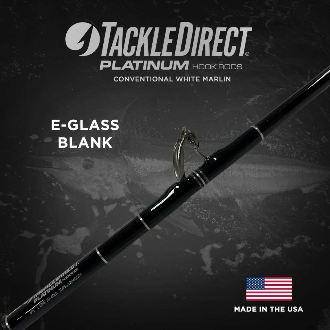 TackleDirect TDPS662040SIN Platinum Hook Conventional White Marlin Rod 3 TackleDirect TDPS662040SIN Platinum Hook Conventional White Marlin Rod - Image 3