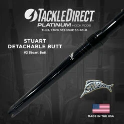 TackleDirect TDTS605080 Platinum Hook Tuna Stick Standup Rod -Fishing Tackle Sale tackledirect tdts605080 platinum hook tuna stick standup rod 08478.1721848898