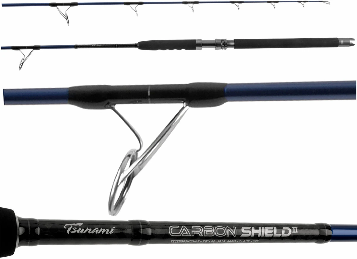 Tsunami Carbon Shield II Boat Spinning Rods 1 Tsunami Carbon Shield II Boat Spinning Rods